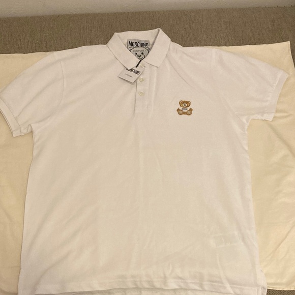 NWT Moschino Couture White Polo with Bear Embroidery - Picture 6 of 9